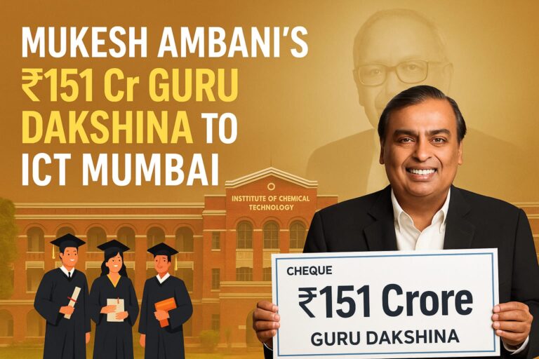 Mukesh Ambani’s Big Donation to His College: ₹151 Crore as Guru Dakshina